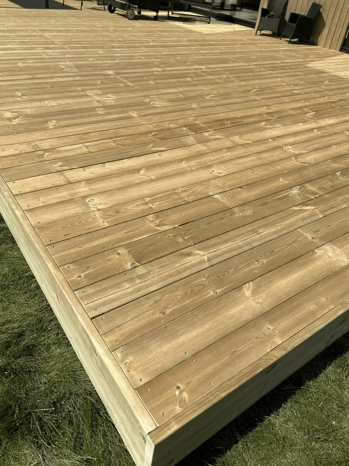 Trädäck i närbild